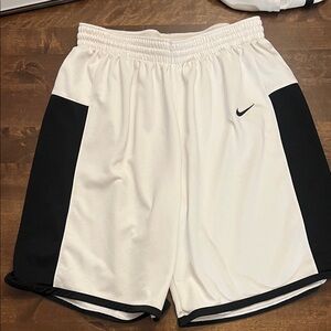 Nike Men's Athletic Shorts in White and Black